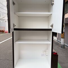 美品 ニトリ レジューム 60 ダークブラウン 食器棚の画像