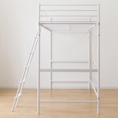 ニトリハイベッドセパタPWホワイトロフトベッドの画像