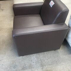 リサイクルショップどりーむ天保山店　No5314 1人掛けソファ　応接ソファ　ブラウンカラーの画像