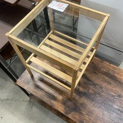 リサイクルショップどりーむ天保山店　No5305 サイドテーブル　ガラステーブル　台　の画像
