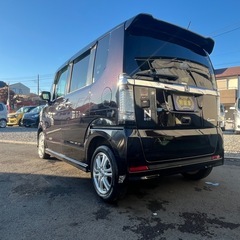 🉐【支払い総額35万円】車検令和9年6月18日H24年式　N-BOXカスタム  調子良好　ワンオーナー　前方ドラレコ　左パワスラ　フリップダウンモニター　　乗って帰れる！の画像