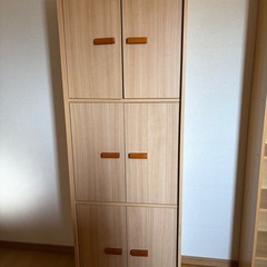 扉付き本棚（収納棚）の画像