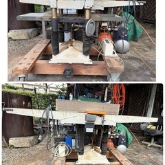 RYOBI リョービ 自動 カンナ AHA-181NDX フットペダル付 大工造作 工務店 DIY 100v　台車付の画像