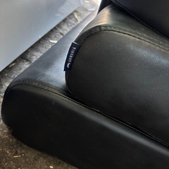 ARMONIA アルモニア 合皮製 3-4人掛け カウチソファー ブラック ペット対応の画像