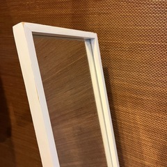 【キズあり】全身鏡 ミラー 白 折り畳み 1人用の画像