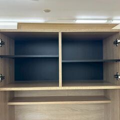 ★リユースのサカイ高崎店★TJ13678 (株)アイリスオーヤマ 食器棚 ベージュ H175.5×D41×W79.5 クリーニング済みの画像