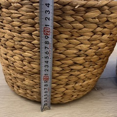 美品 無印良品 持ち手付き ラウンドバスケット 小 直径35センチ 2こセットの画像