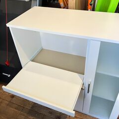 ニトリ レンジ台（ホワイト）幅90×奥行43×高さ89cmの画像