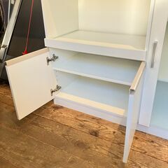 ニトリ レンジ台（ホワイト）幅90×奥行43×高さ89cmの画像