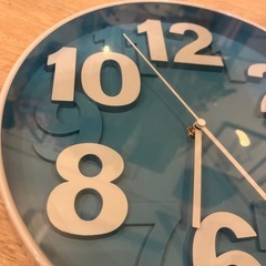 可愛い壁掛け時計 ブルー 青 おしゃれの画像