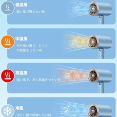 ドライヤー ヘアドライヤー 速乾 大風量 折り畳み 収納ホルダー付 髪質改善の画像