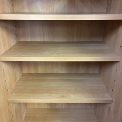 【ジャングル深井店】★食器棚 2枚扉 ナチュラル 茶 収納家具 キッチン家具 家具 簡易クリーニング済 堺市 深井 【FU3097】の画像