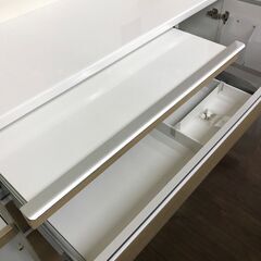 【ジャングルジャングル広陵店】家具　キッチンボード　松田家具　バリエレンジホワイト×ナチュラルの画像