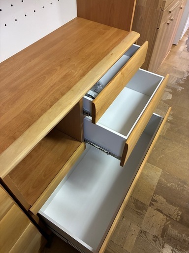 【ジャングル深井店】★システムキッチンボード 2枚扉 ナチュラル 茶 収納家具 キッチン家具 家具 簡易クリーニング済 堺市 深井 【