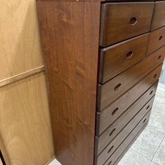 ★リユースのサカイ高崎店★TJ13685  整理ダンス 茶 H131.5×D44×W100.5 クリーニング済みの画像