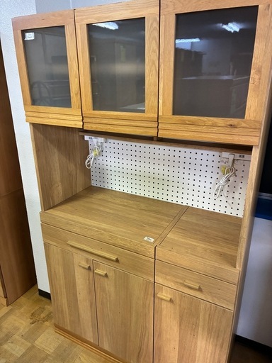 【ジャングル深井店】★システムキッチンボード 2枚扉 ナチュラル 茶 家具 キッチン家具 堺市 深井 【FU3099】