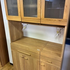 【ジャングル深井店】★システムキッチンボード 2枚扉 ナチュラル 茶 家具 キッチン家具 堺市 深井 【FU3099】の画像