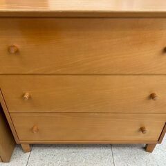 ★リユースのサカイ高崎店★TJ13688  整理ダンス 茶 H74.5×D43.5×W81.5 クリーニング済みの画像