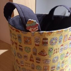 ⚠️0円出品⚠️円形布バスケット(ハンドメイドの物)の画像