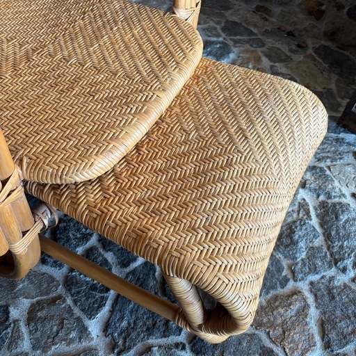 ラタン リクライニングチェア 和風 籐 昭和レトロ ラタン製 リクライニングチェア 籐家具 昭和レトロ