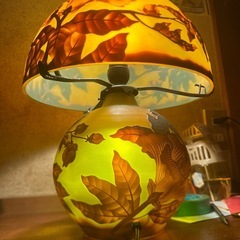 高さ35㎝【希少】【特大】エミールガレ風　レプリカ　ランプ　卓上照明の画像