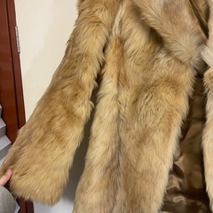 毛皮 コート ブラウン アウター FOXの画像
