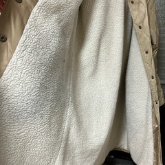 内側ボアキルティングロングコートの画像