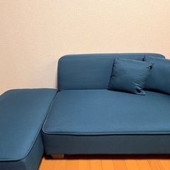 ◇カウチソファー2人掛けオットマン◇の画像