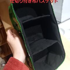 ⚠️0円出品⚠️布バスケット2つ+マグネットおまけ(ハンドメイドの物)(猫柄)の画像