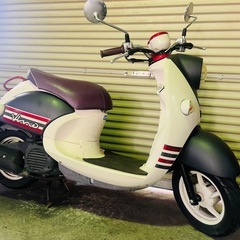 【New】不動・レストアベース車　希少カラー　美品 バリ溝 ヤマハ SA54J ビーノデラックス 4スト 原付 バイク スクーターの画像