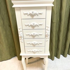 ジュエリーチェスト アンティーク ロココ プリンセス ホワイト の画像