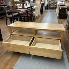 S745 ⭐ 大川家具 三環ジャパン ローボード テレビ台 幅120cm USED の画像