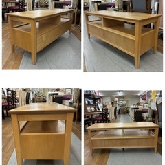 S745 ⭐ 大川家具 三環ジャパン ローボード テレビ台 幅120cm USED の画像