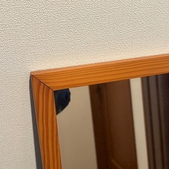 ミラー 全身鏡 木目 ブラウンの画像