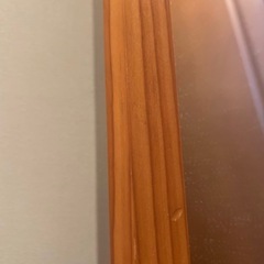 ミラー 全身鏡 木目 ブラウンの画像