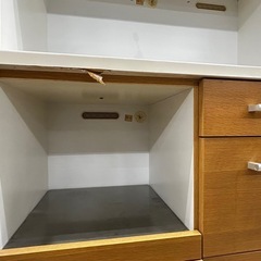 レンジボード　ブラウン×ホワイト　ハガレ有りの画像