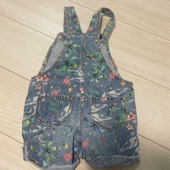GAP 花柄デニムオーバーオール 95cmの画像
