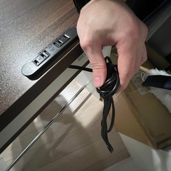 机 デスク 120 x 85 x 40 折りたたみ椅子3個の画像