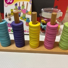  【woodypoodyウッディプッディ】はじめてのつみき RING10(オリジナル) 積み木 知育玩具 木のおもちゃ 1歳 2歳の画像