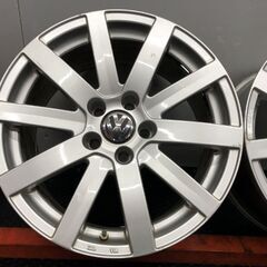 TAS JAPAN AGA 社外ホイール 17インチ 4本 8J5HPCD112+30 VW純正キャップ 空気圧センサー付 VW/ティグアン等　(SHG037)の画像
