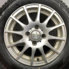 【BS BLIZZAK VRX3 155/65R14】スタッドレス【La-Strada 14インチ 4.5J4HPCD100+45】21年製 バリ溝 ミライース タント N-BOX等　(STD125)の画像