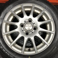 【BS BLIZZAK VRX3 155/65R14】スタッドレス【La-Strada 14インチ 4.5J4HPCD100+45】21年製 バリ溝 ミライース タント N-BOX等　(STD125)の画像
