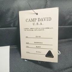 【新品タグ付き】CAMP DAVID 大容量ボストンバッグ｜旅行・ジム用の画像