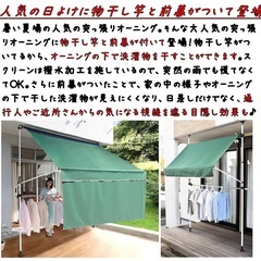 幕と物干し竿付きオーニング（幅3m)
の画像