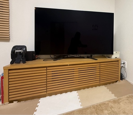 【有機ELTVとニトリのテレビ台セット】4K有機ELテレビ KJ-55A8H 2020年製 SONY 55インチ テレビ  ソニー  ニトリ　　ローボード　ショア150