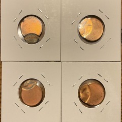 第三弾❗️エラーコイン　4枚セット　大ズレ　ズレ打ち　銅貨　アメリカ　1セント　ペニー　リンカーン大統領　米国　USA アンティーク　硬貨　古銭の画像