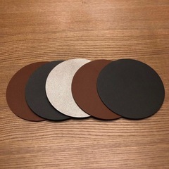 未使用　レザー風コースターの画像
