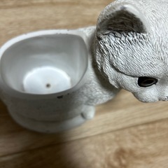 【お取引き中】陶器猫の鉢？鉢カバー？の画像