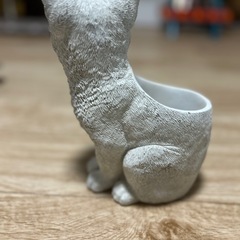 【お取引き中】陶器猫の鉢？鉢カバー？の画像