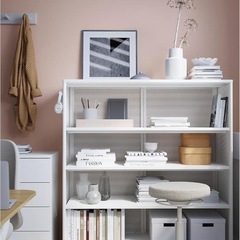 IKEA BEKANT ベカント シェルフユニット 121x134cm ホワイトの画像